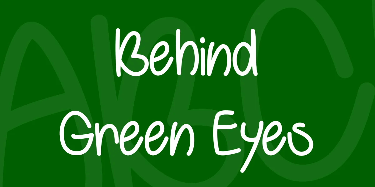 Behind Green Eyes Font preview 5