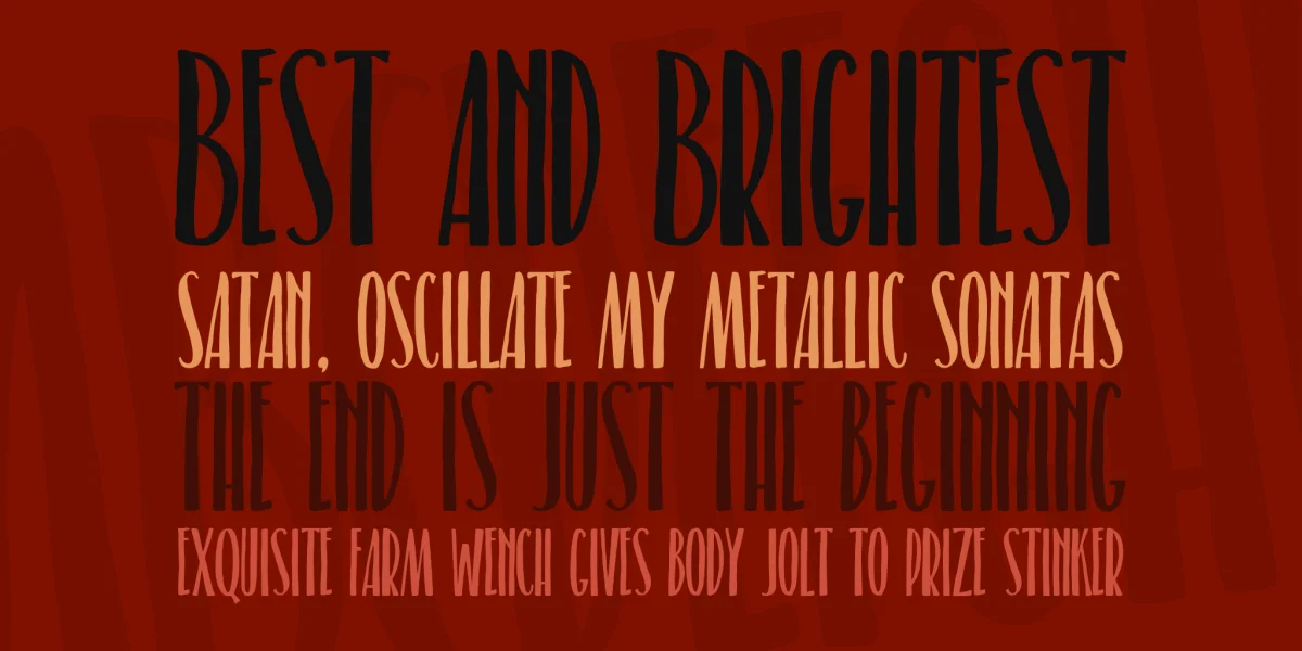 Belacu Font preview 2