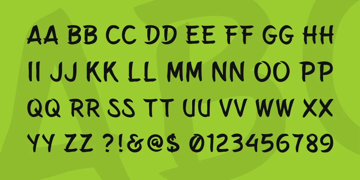 Belepotan Font Family preview 4