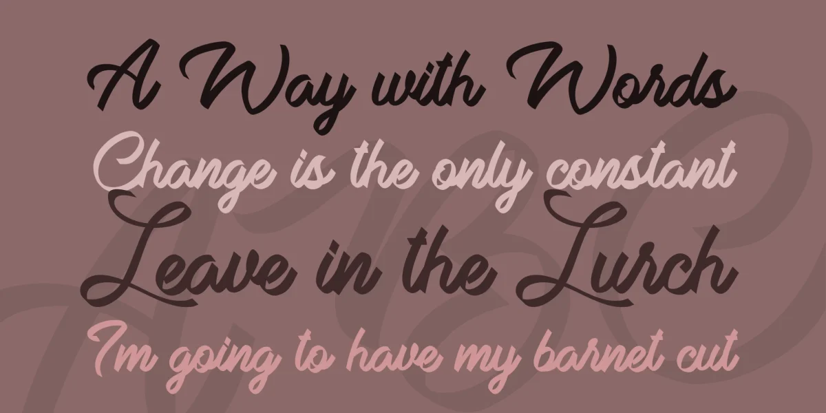 Bella Donna Personal Use Font preview 2