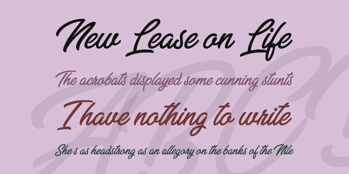 Bella Fashion Personal Use Font preview 3