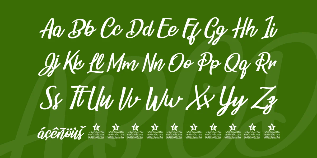 Belle et Belle Personal Use Font preview 5