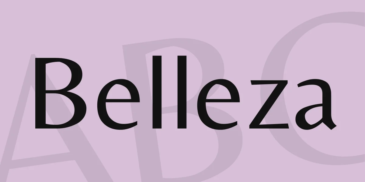 Belleza Font preview 2