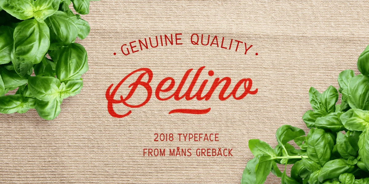 Bellino PERSONAL USE ONLY Font preview 2