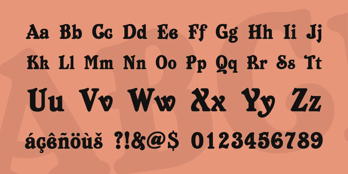 Belshaw Font preview 4