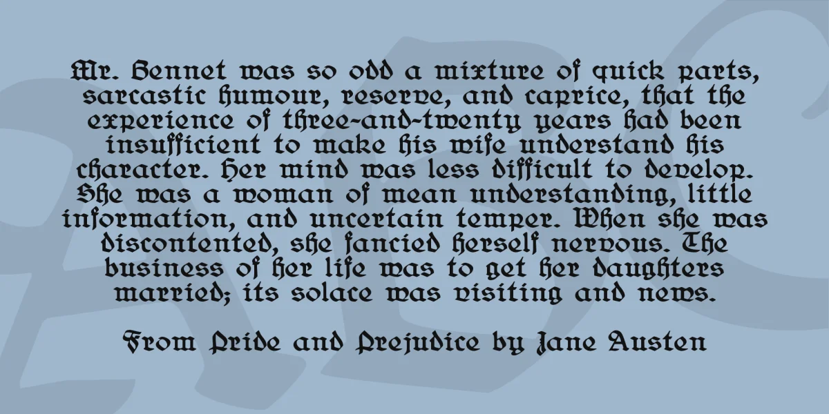Belwe Font Family preview 3