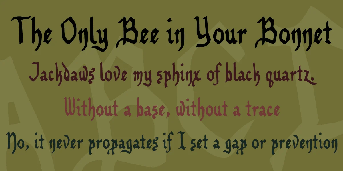 Benegraphic Font preview 2