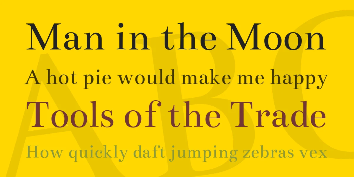 Bentham Font preview 2