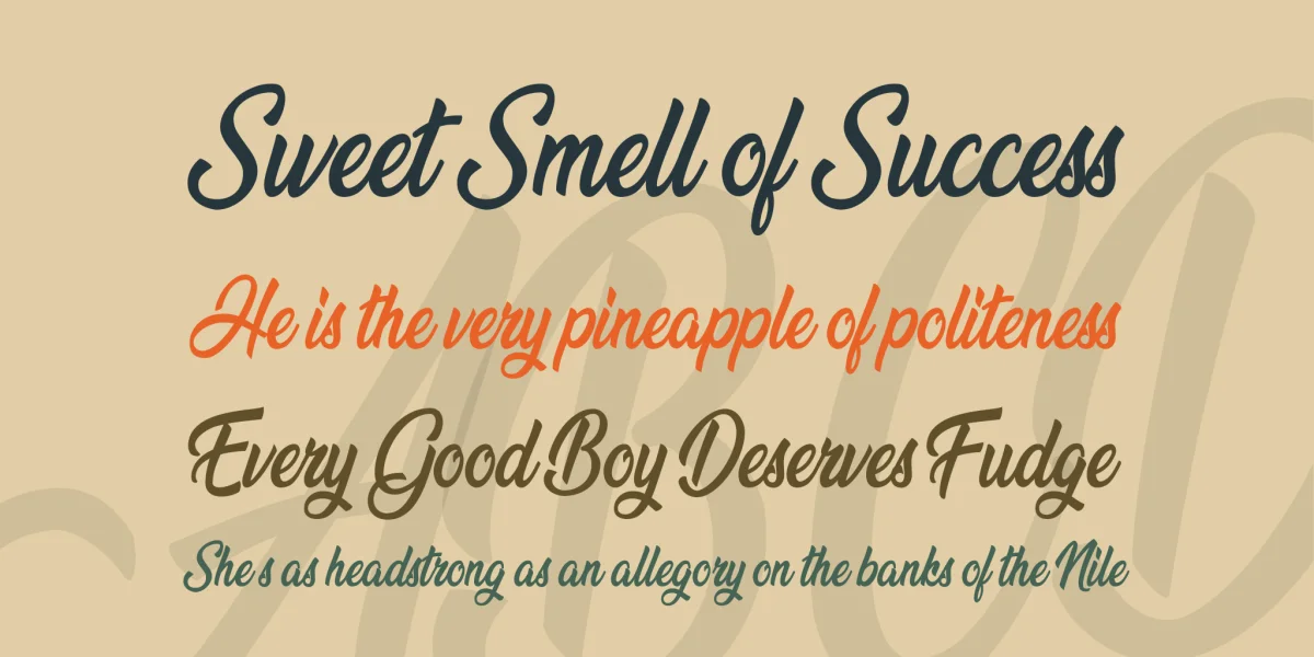 Beredith Personal Use Font preview 3