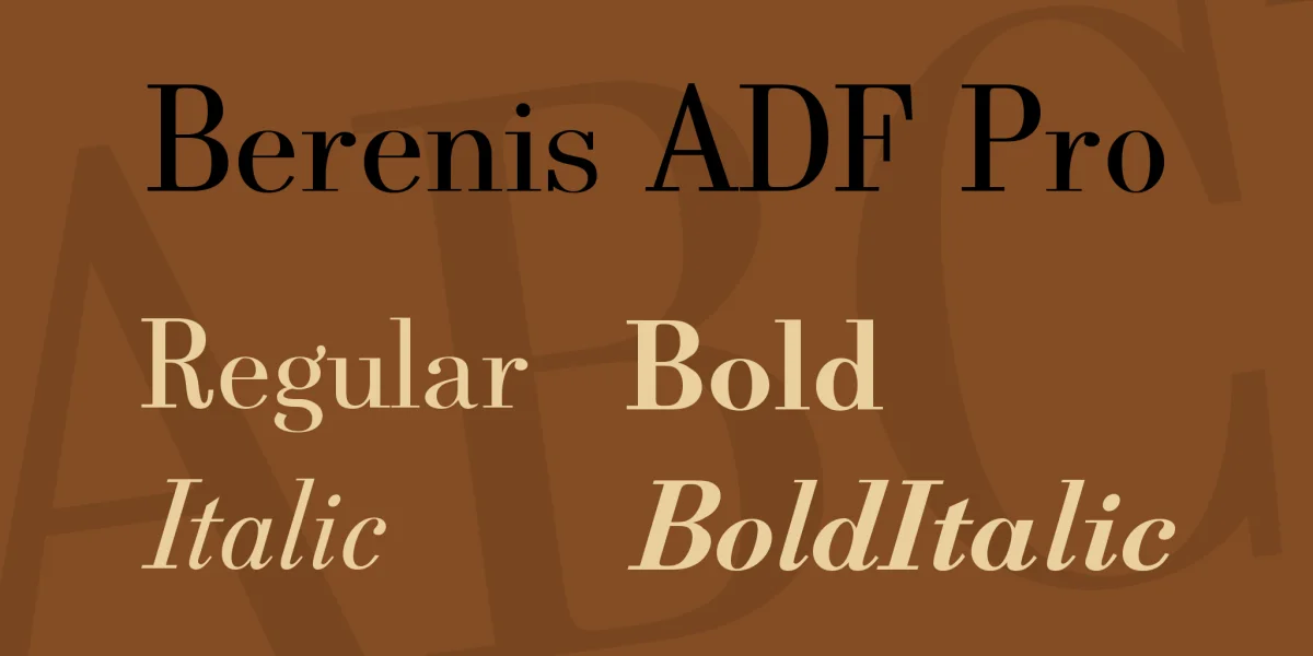 Berenis ADF Pro Font Family