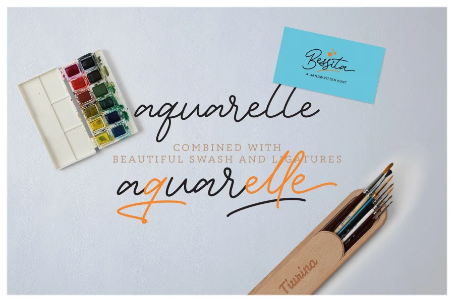 Bessita Handwriting Free Font preview 5