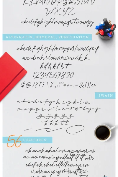 Bessita Handwriting Free Font preview 9