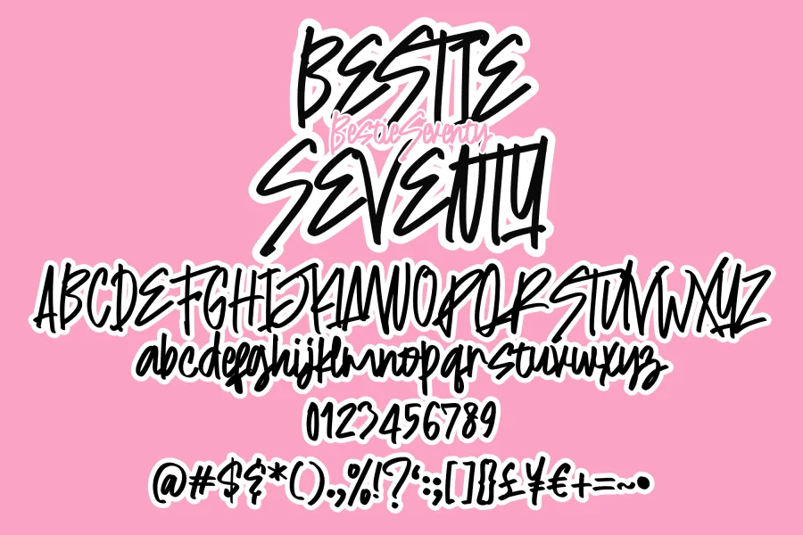 Bestie Seventy Font preview 5