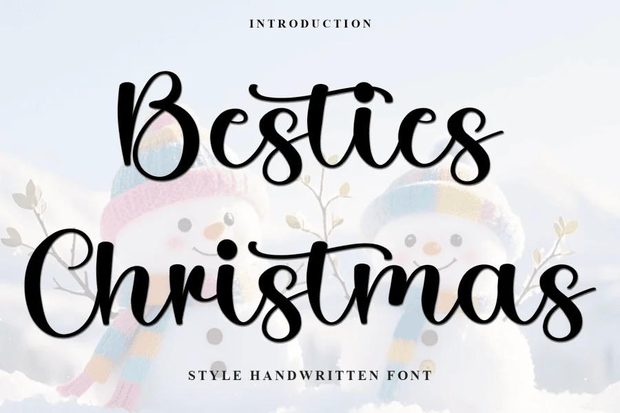 Besties Christmas Font