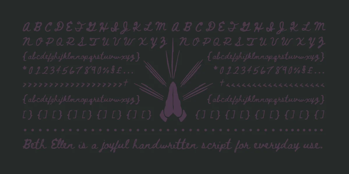 Beth Ellen 2 Font preview 3