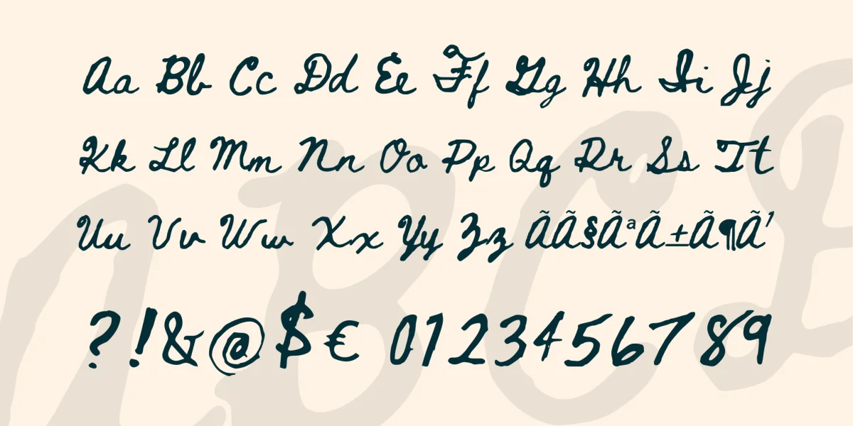 Beth Ellen 2 Font preview 6