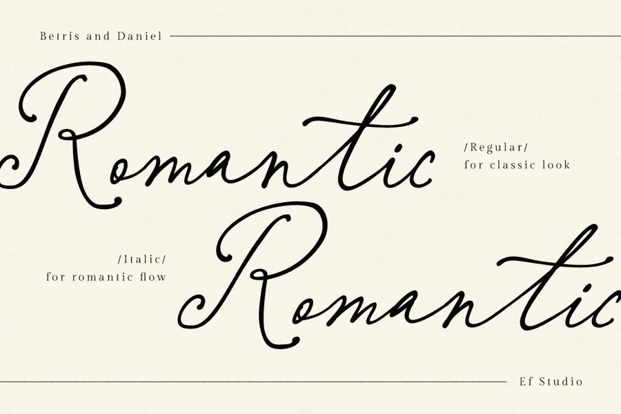 Betris & Daniel Personal Use Font Family preview 5
