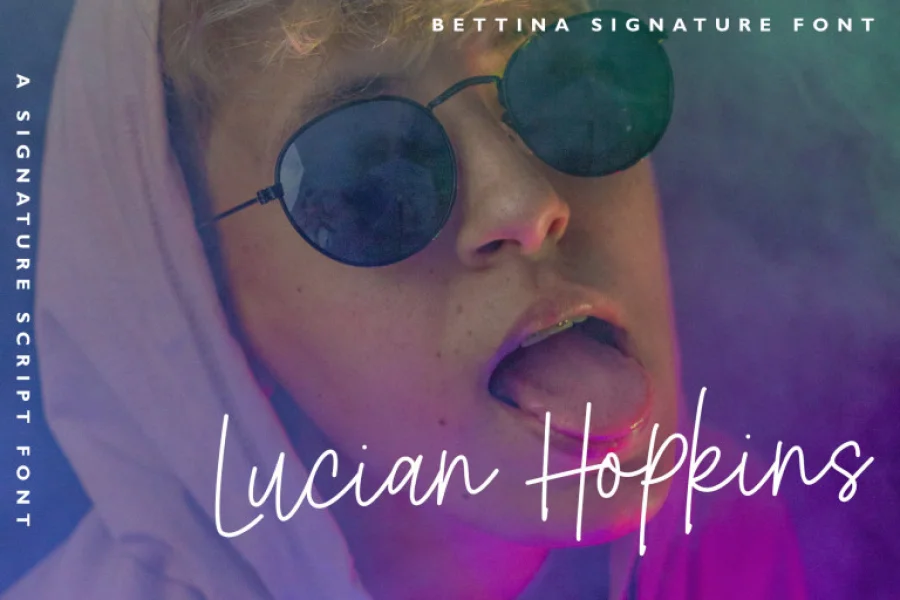 Bettina Signature Font preview 4