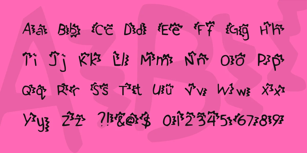 Betty's Confetti Font preview 2