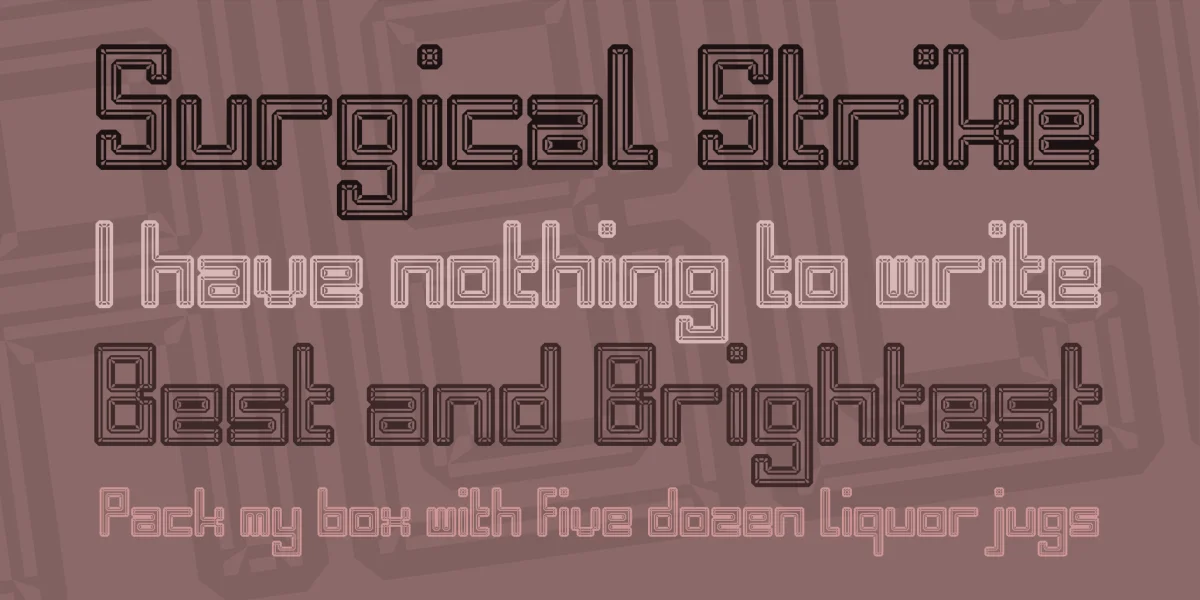 Bevel Fifteen Font preview 2