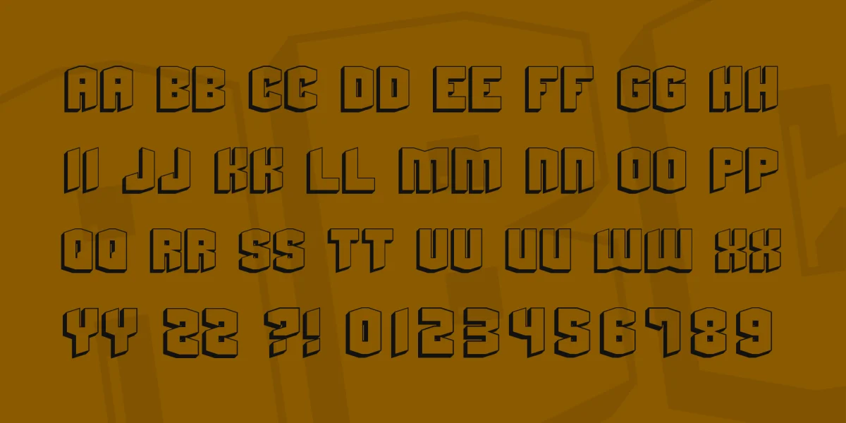 Beyond Control Font preview 2
