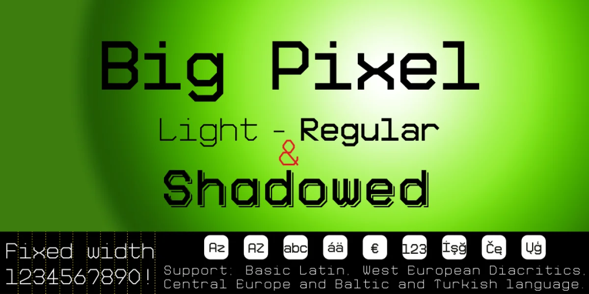 Big Pixel Font Family