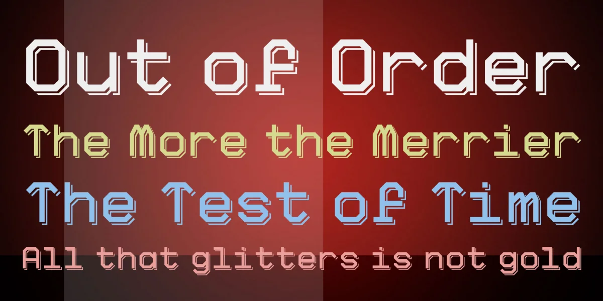 Big Pixel Font Family preview 2