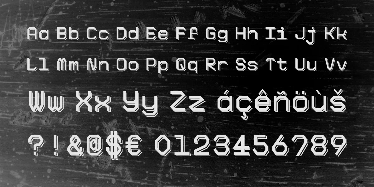 Big Pixel Font Family preview 4