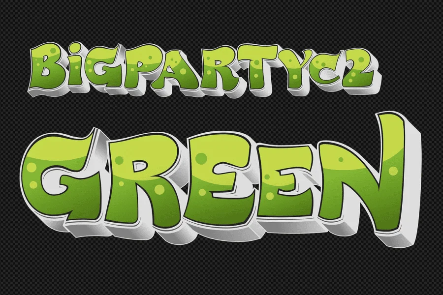 BigPartyO2Green Font