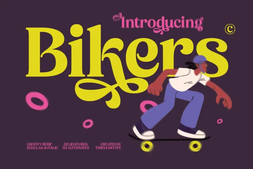 Bikers Font preview 2