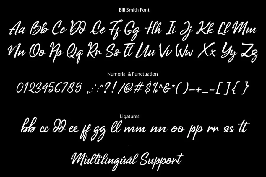 Bill Smith Font preview 11