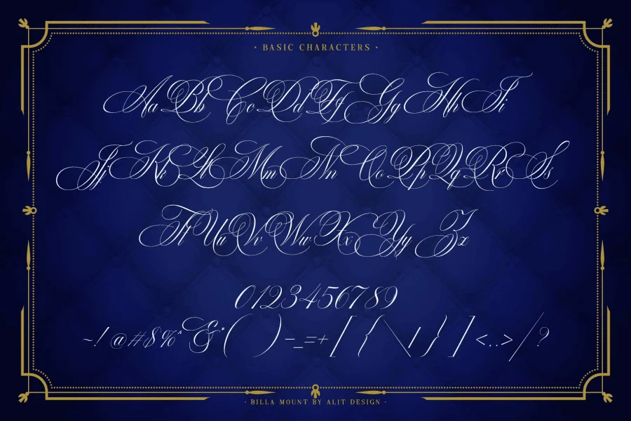 Billa Mount Font preview 2
