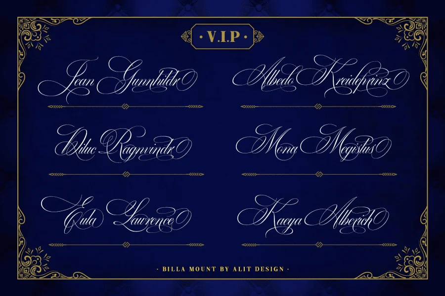 Billa Mount Font preview 5