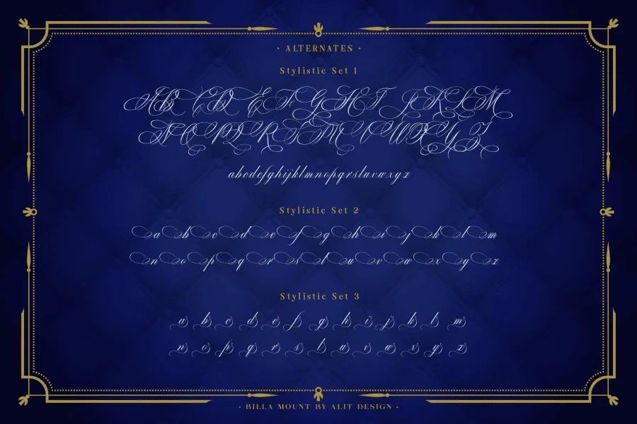 Billa Mount Font preview 7