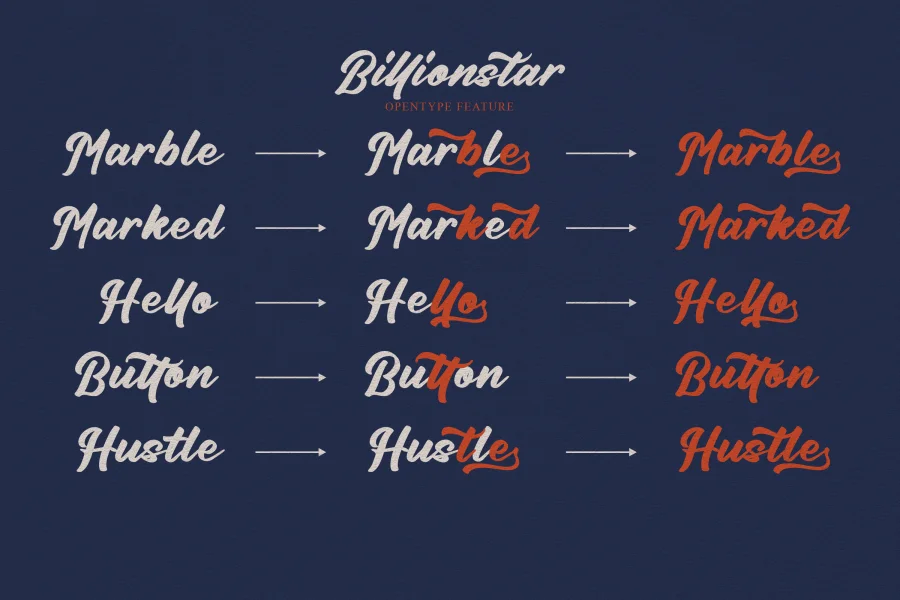 Billionstar Font Family preview 4