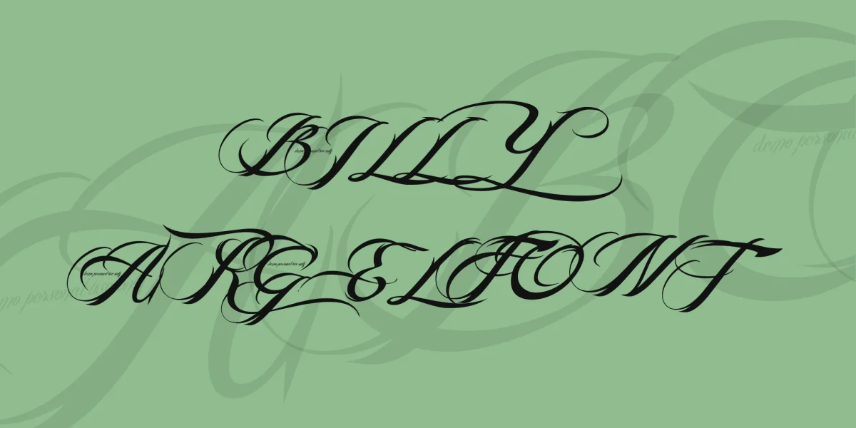 BILLY ARGEL FONT Font preview 2