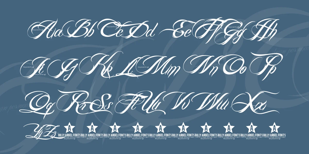 BILLY ARGEL FONT Font preview 3