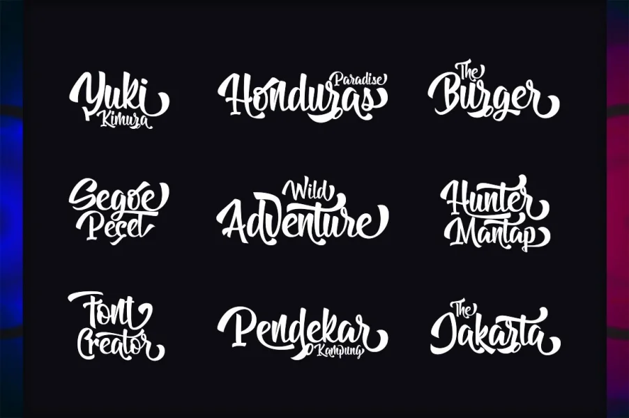 Billy The Gang Font Family preview 3
