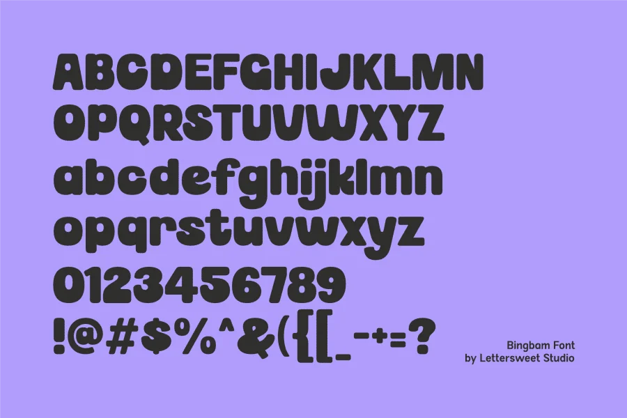 Bingbam Demo Font preview 2
