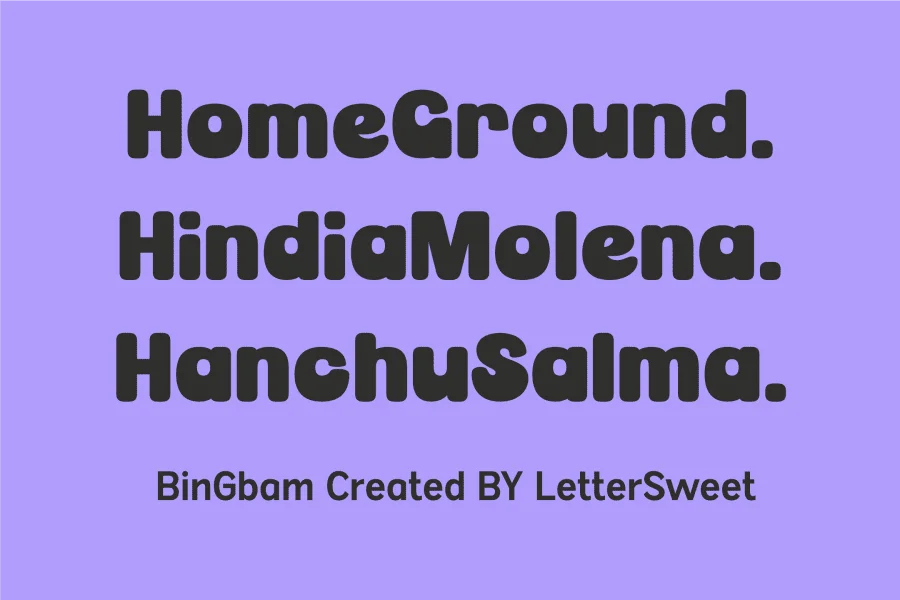 Bingbam Demo Font preview 5