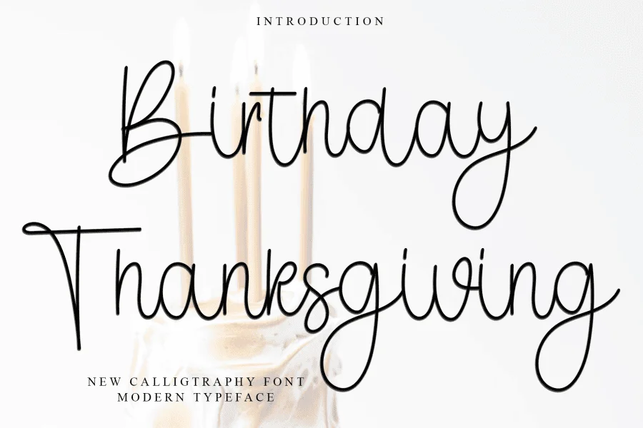 BirthdayThanksgiving Font