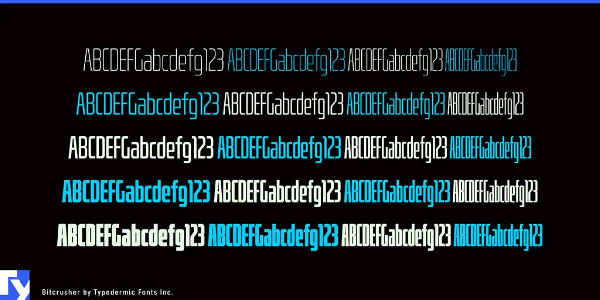Bitcrusher Font preview 4