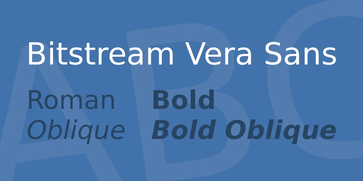 Bitstream Vera Sans Font Family