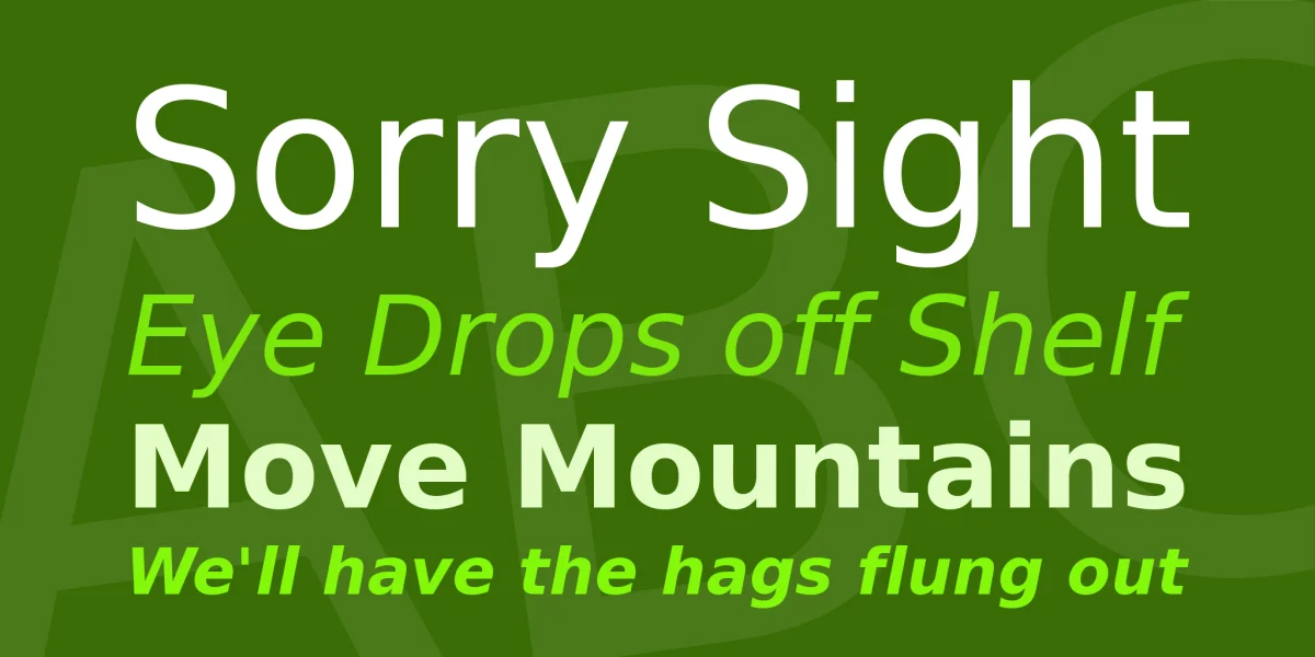 Bitstream Vera Sans Font Family preview 2