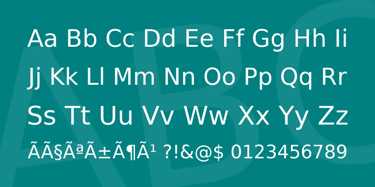 Bitstream Vera Sans Font Family preview 4