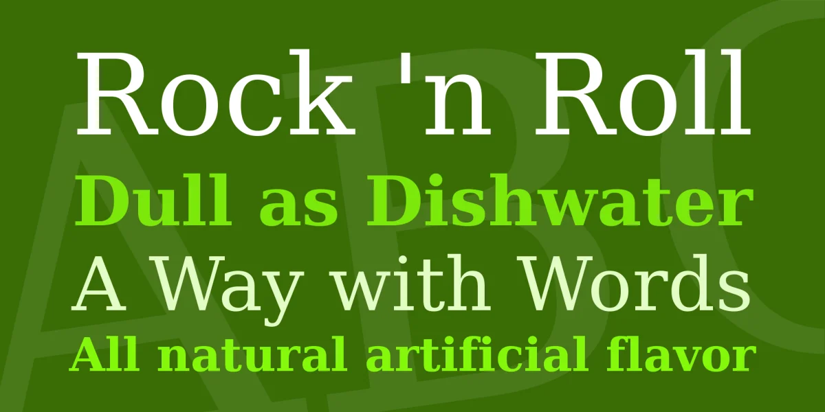 Bitstream Vera Serif Font Family preview 2