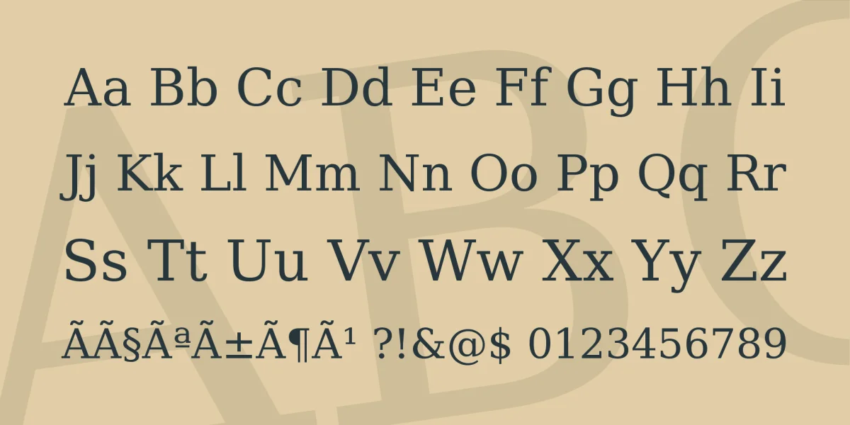 Bitstream Vera Serif Font Family preview 4