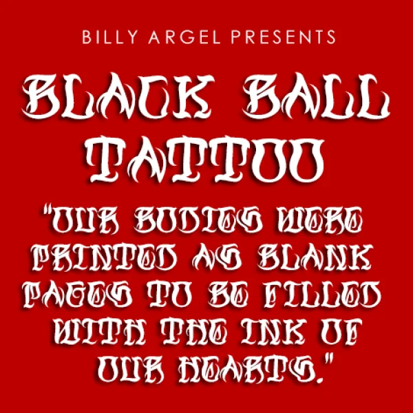 Black Ball Tattoo Personal Use Font
