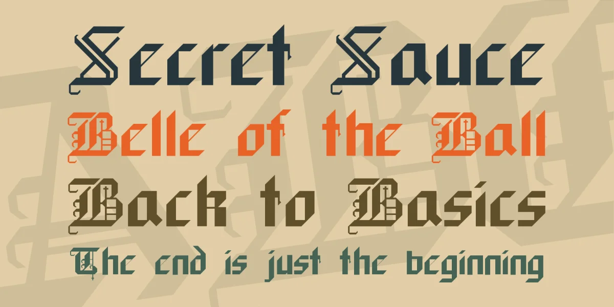 Black Forest Font preview 2