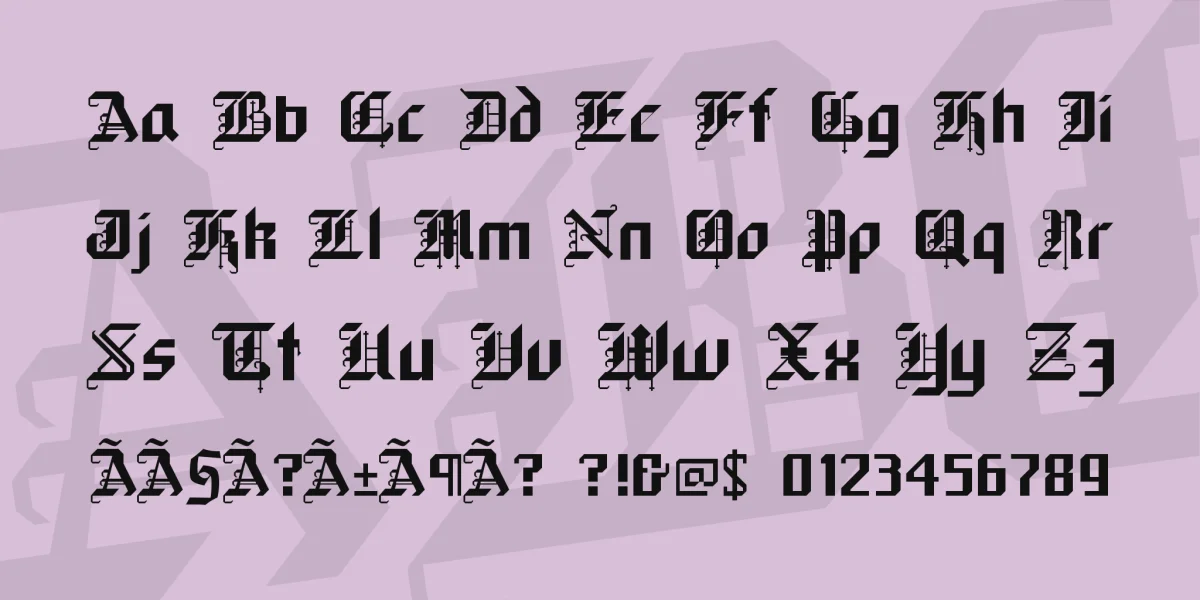 Black Forest Font preview 3